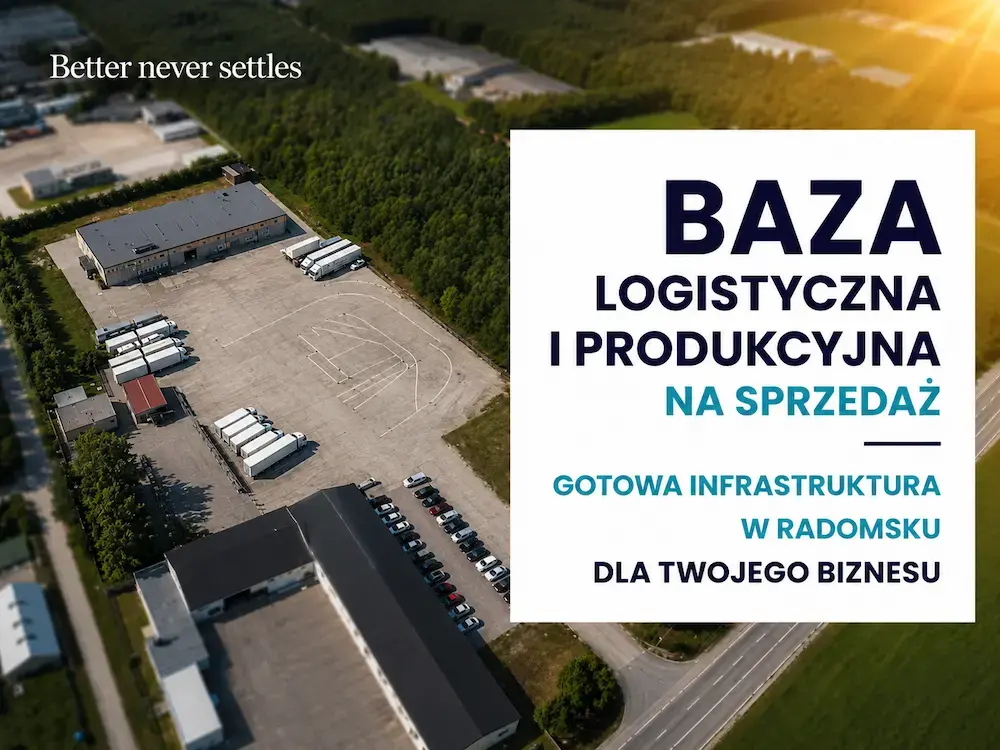 Baza logistyczna z potencjałem produkcyjnym na sprzedaż. Gotowa infrastruktura w Radomsku dla Twojego biznesu